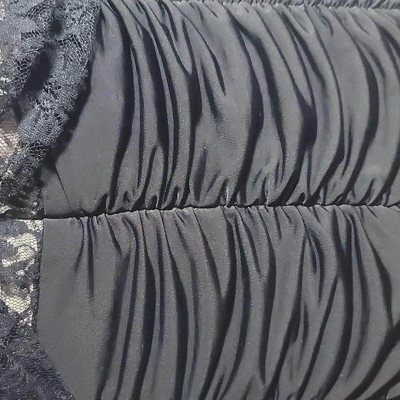 Pompous girly plus size Elegant Black Lace bodycon Ruched cocktail midi Dress 22 - Picture 7 of 7